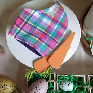 Multi-color Gingham Plaid Homemade Mask